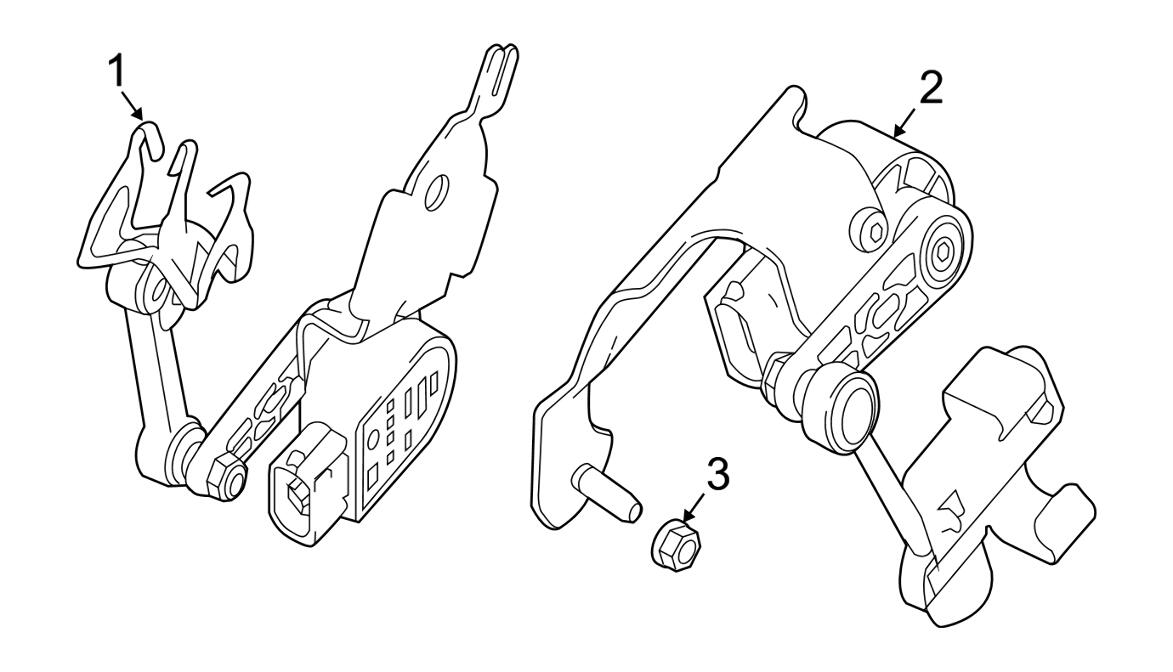 Mercedes Headlight Level Sensor - Rear 2139051902